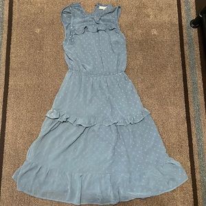 Blue ruffled dress